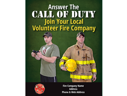 Become a volunteer firefighter recruitment call of duty flyer 7 